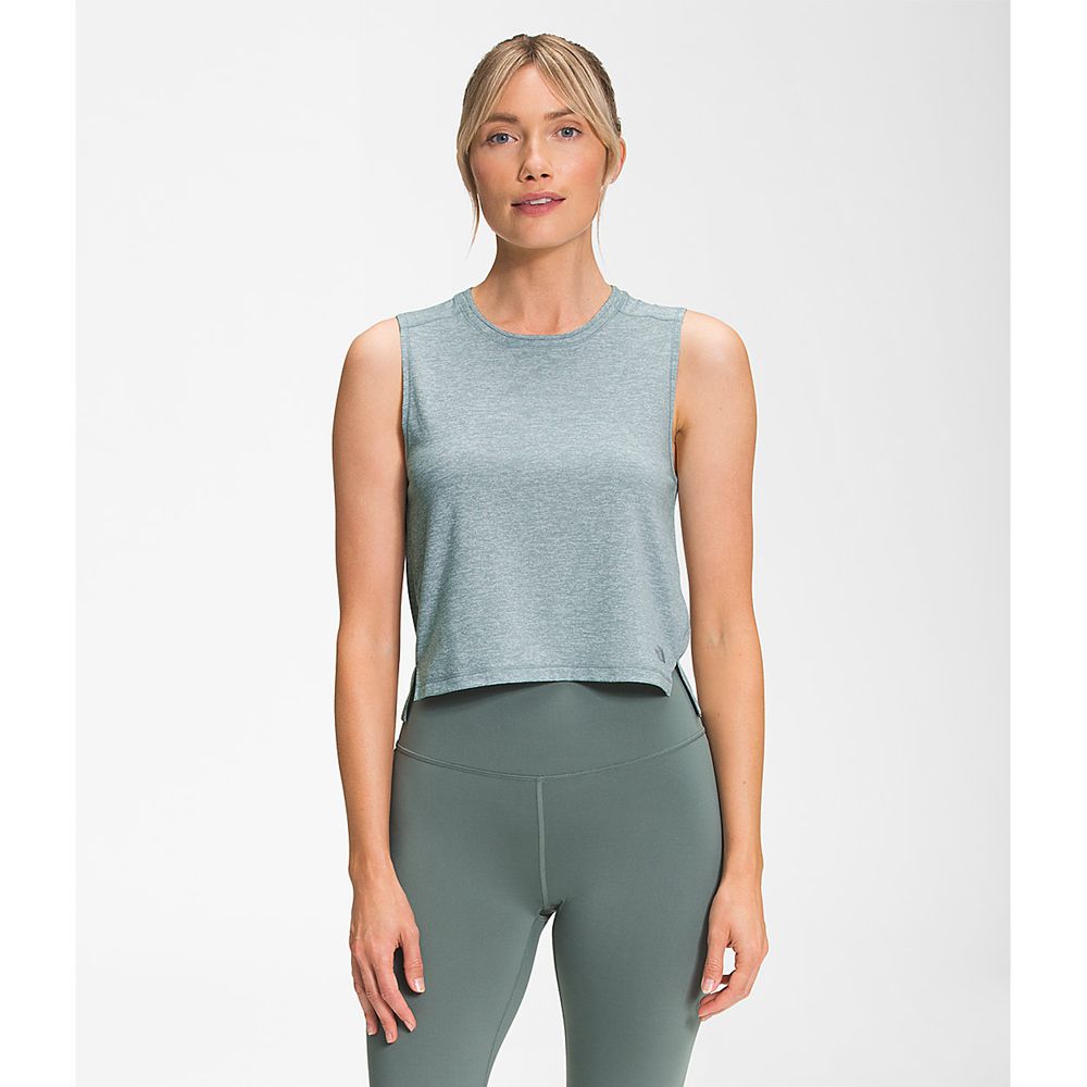 The North Face Tank Top Womens Australia - The North Face Ea Dawndream Relaxed Silver Blue (QEG-3469